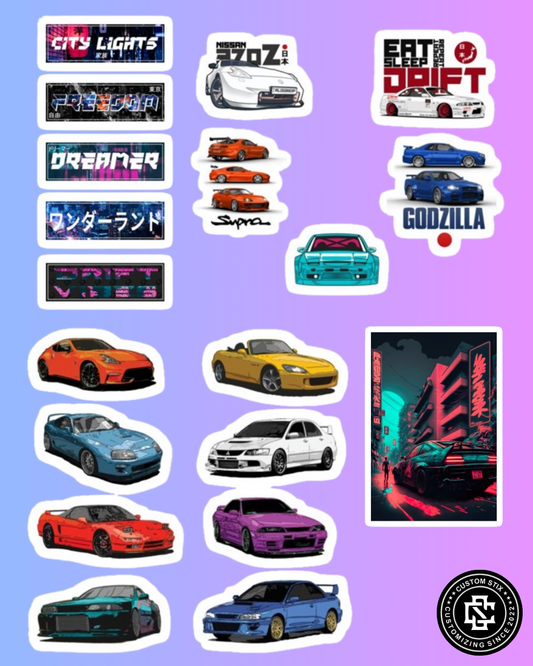 JDM Stickers pack - 45 pcs