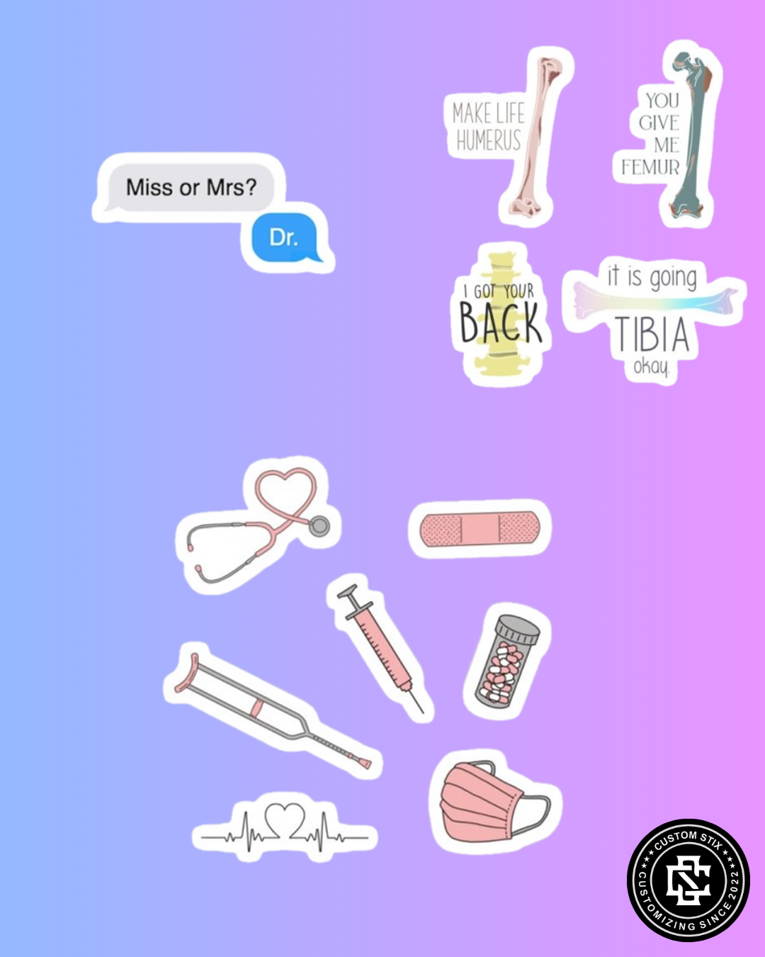 Doctors Stickers pack - 45 pcs
