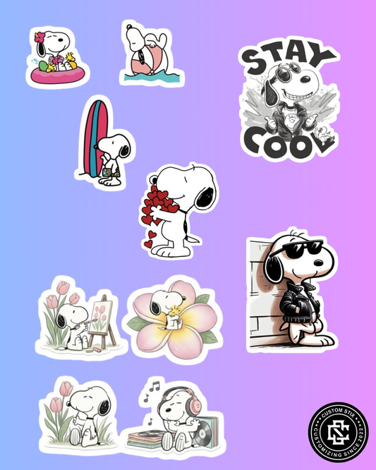 Snoopy Dog Stickers pack - 10 pcs