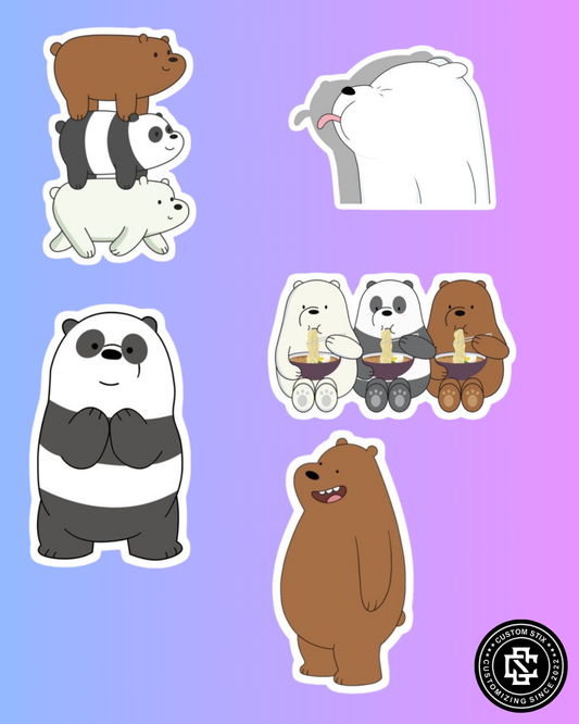 We Bare Bears Stickers pack - 10 pcs