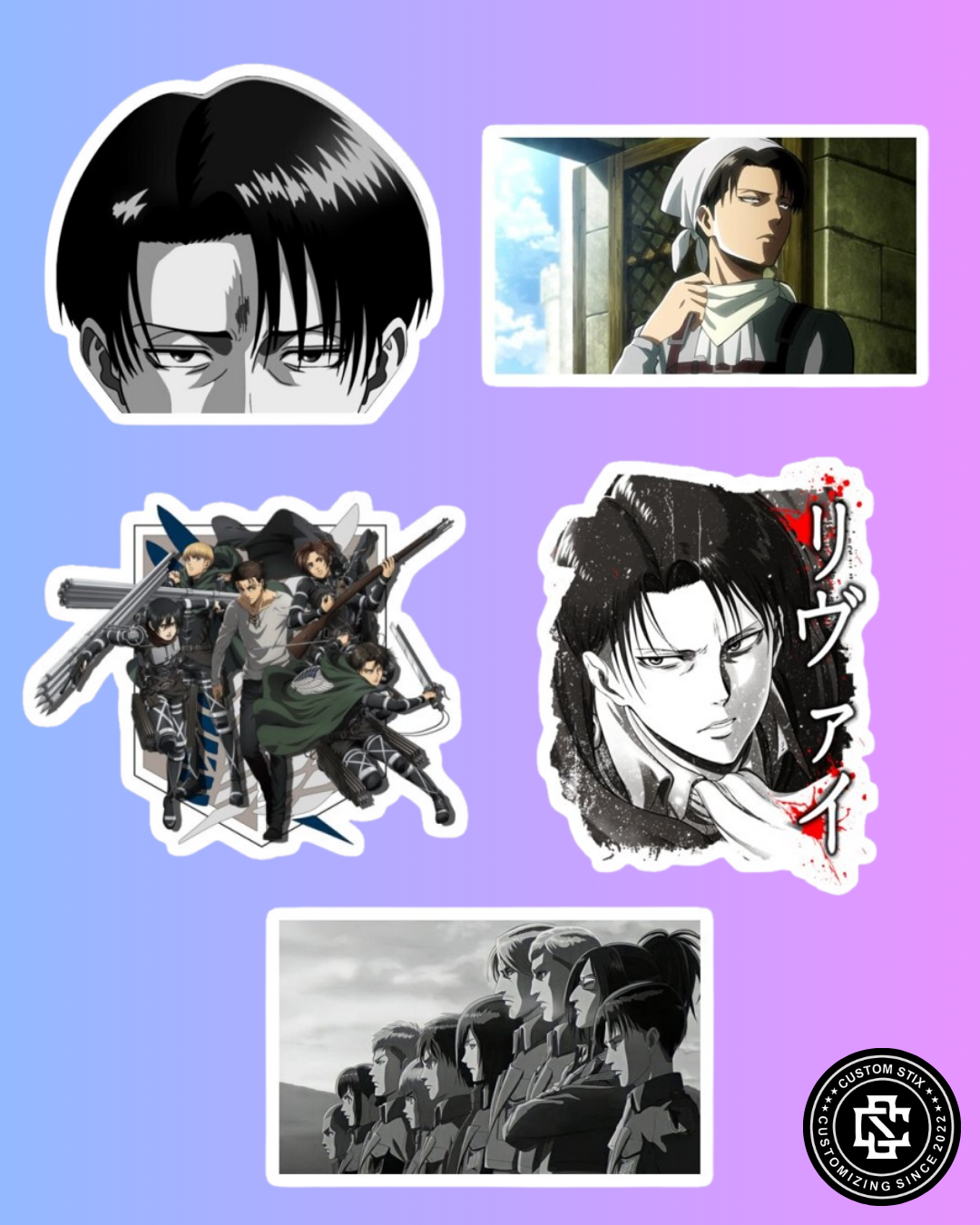 Attack on Titan Stickers pack - 15 pcs