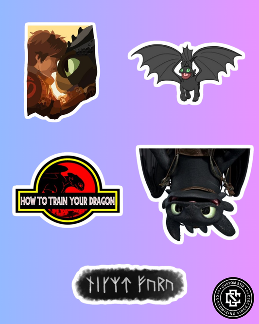 How to train your Dragon Stickers pack - 10 pcs