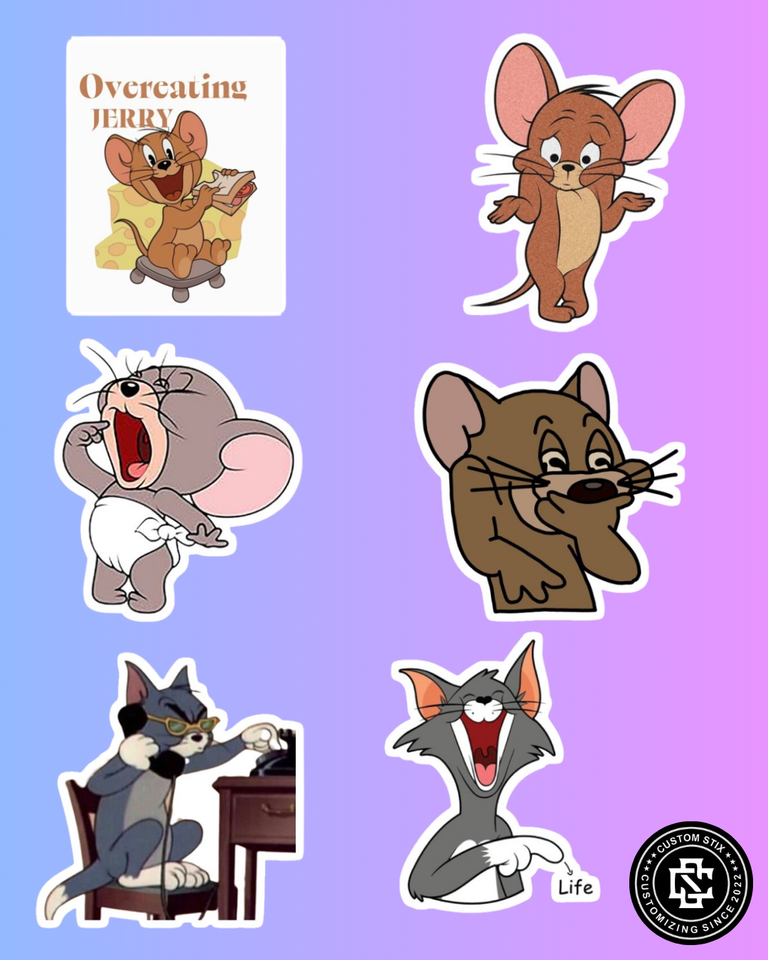 Tom and Jerry Stickers pack - 15 pcs