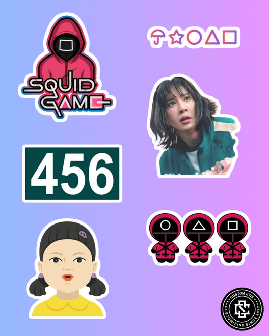 Squid Game Stickers pack - 25 pcs