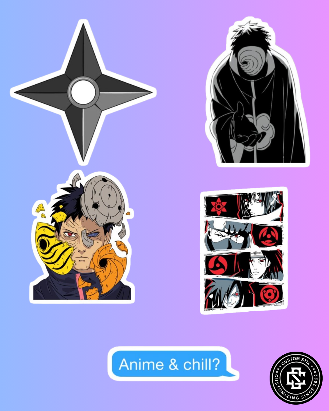 Naruto Stickers pack- 10 pcs