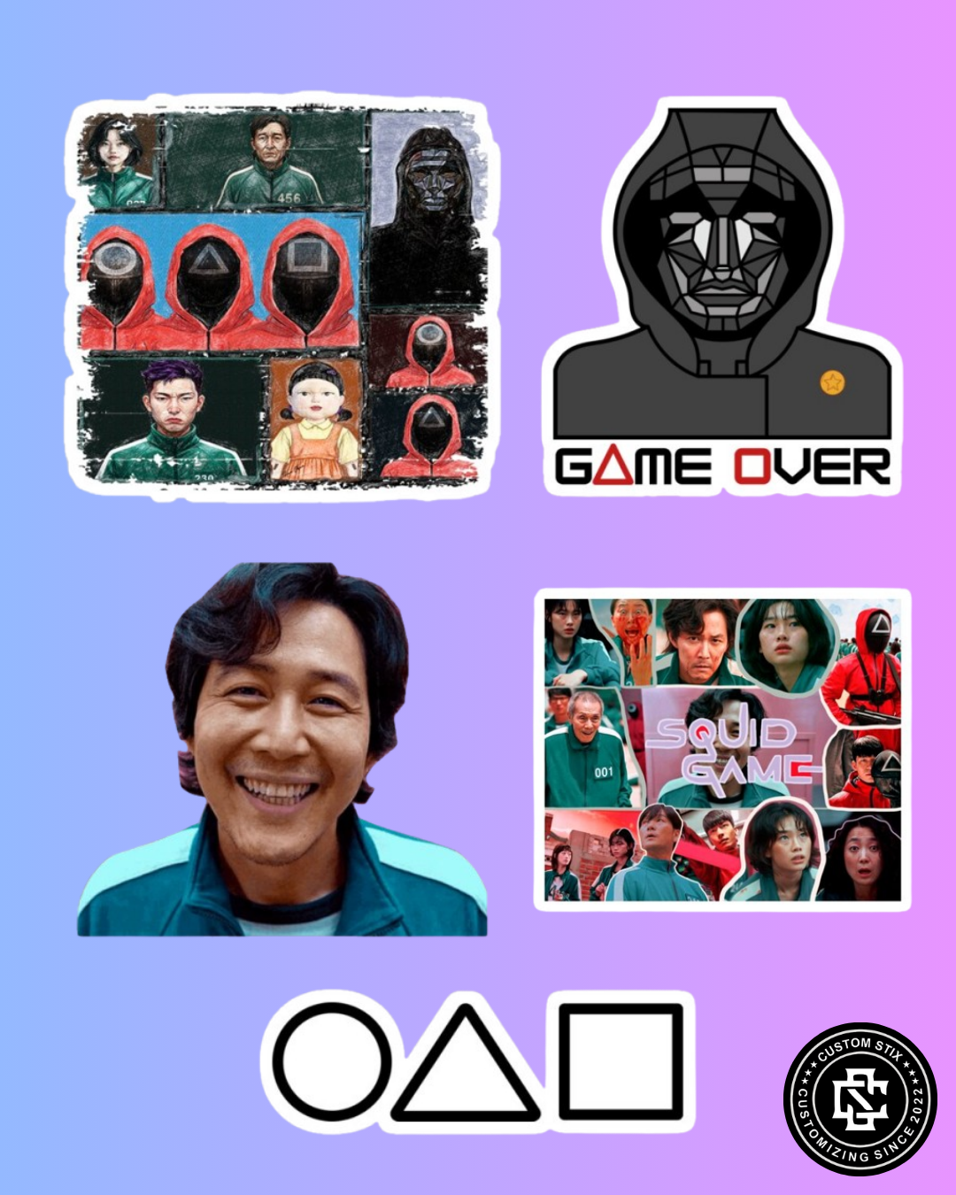 Squid Game Stickers pack - 25 pcs