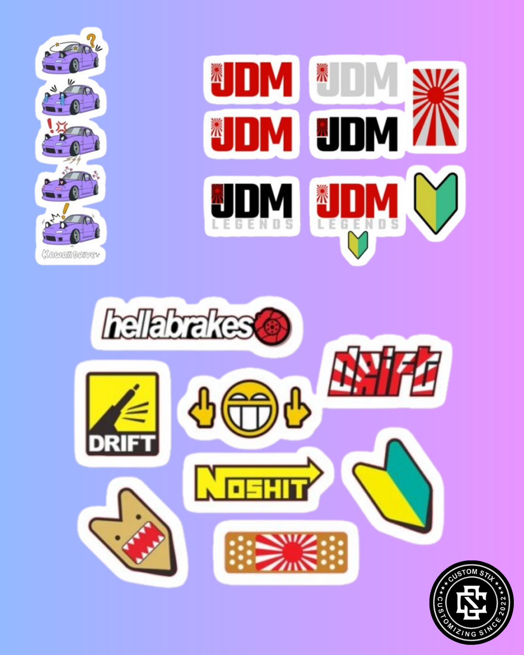 JDM Stickers pack - 45 pcs