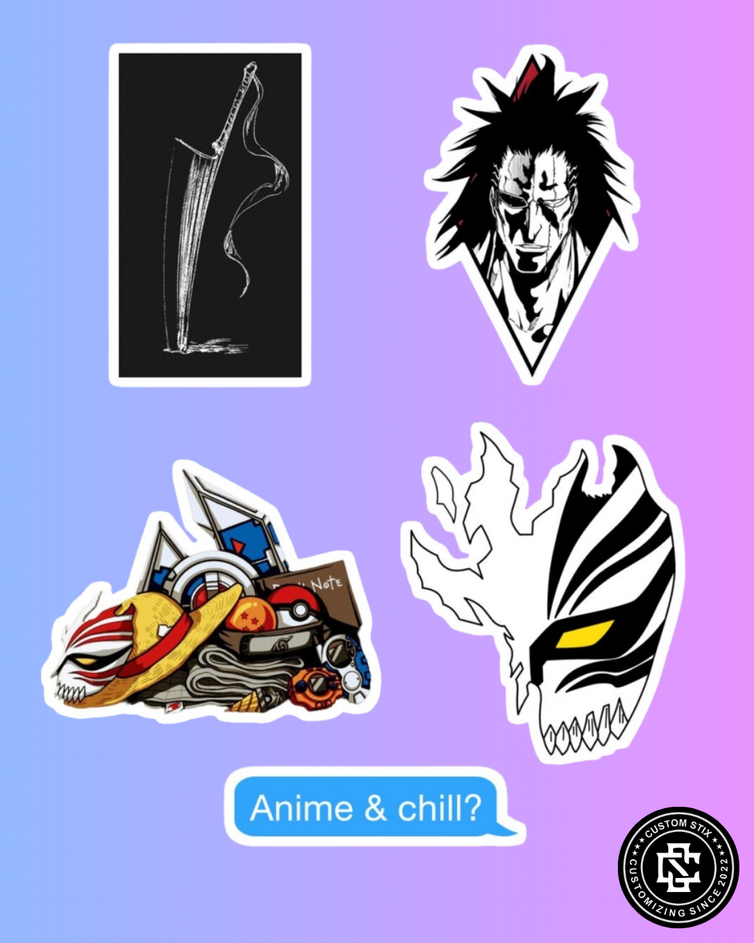 Bleach Anime Stickers pack - 10 pcs