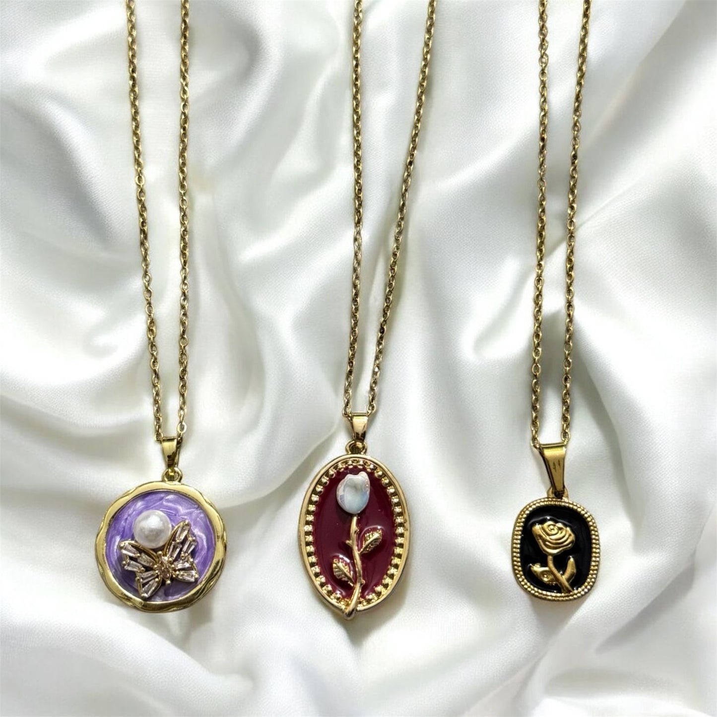 Minimal Enamel Pendents