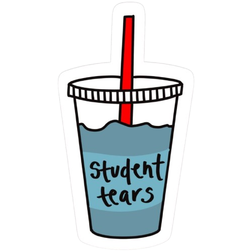 Student Tears Sticker