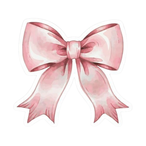 Pink Bow Sticker