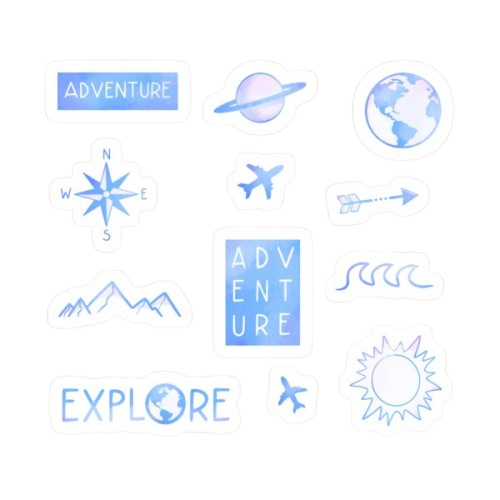 Blue Stickers Collection