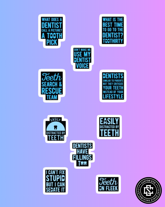 Dentist Stickers pack - 35 pcs