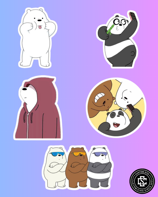 We Bare Bears Stickers pack - 10 pcs