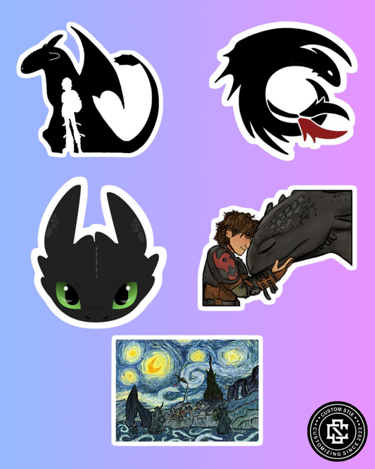How to train your Dragon Stickers pack - 10 pcs