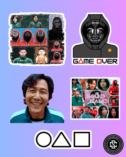 Squid Game Stickers pack - 25 pcs