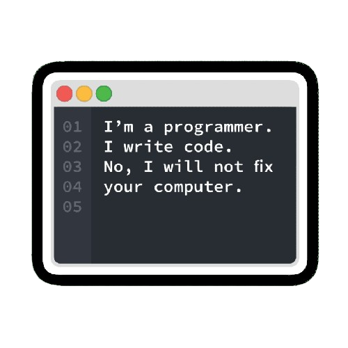 I am a programmer Sticker