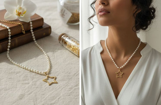 Pearl Star Charm Pendent
