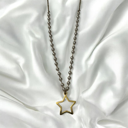 Pearl Star Charm Pendent