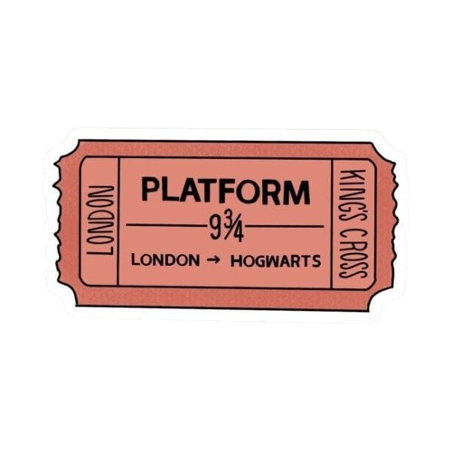 Hogwarts Ticket Sticker