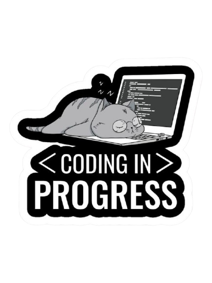 Coding in progress Sticker